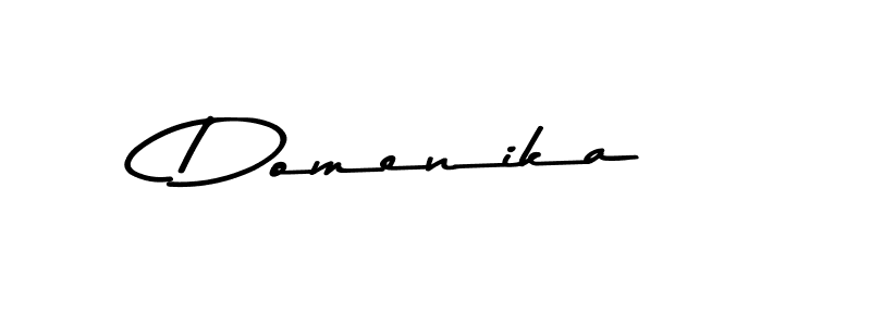 Make a beautiful signature design for name Domenika. With this signature (Asem Kandis PERSONAL USE) style, you can create a handwritten signature for free. Domenika signature style 9 images and pictures png