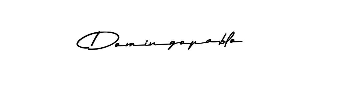 Make a beautiful signature design for name Domingopablo. With this signature (Asem Kandis PERSONAL USE) style, you can create a handwritten signature for free. Domingopablo signature style 9 images and pictures png