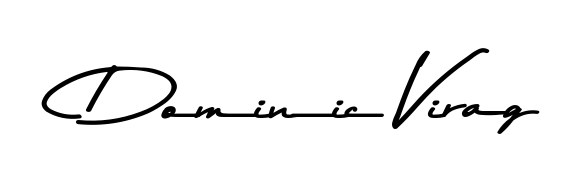 Upgrade your professional image with Dominic Virag signature created with Asem Kandis PERSONAL USE font. Fast, free, and watermark-free download. Dominic Virag signature style 9 images and pictures png