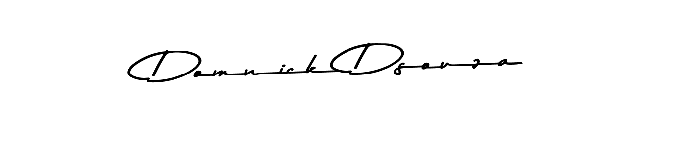 Design your own signature with our free online signature maker. With this signature software, you can create a handwritten (Asem Kandis PERSONAL USE) signature for name Domnick Dsouza. Domnick Dsouza signature style 9 images and pictures png