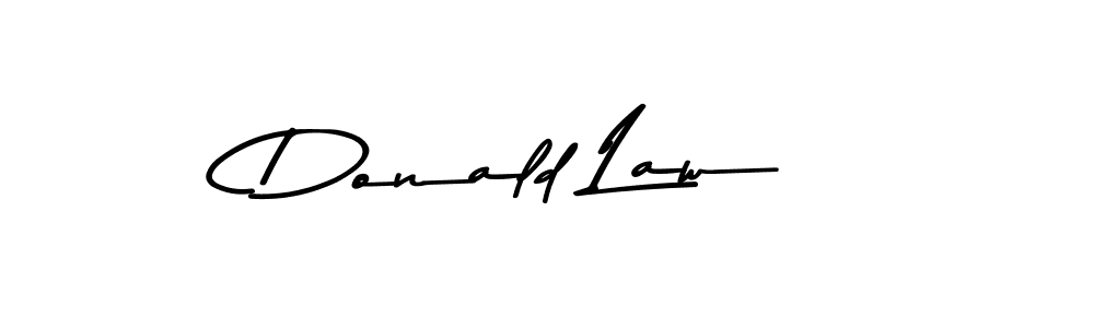 Create a beautiful signature design for name Donald Law. With this signature (Asem Kandis PERSONAL USE) fonts, you can make a handwritten signature for free. Donald Law signature style 9 images and pictures png