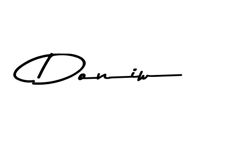 You should practise on your own different ways (Asem Kandis PERSONAL USE) to write your name (Doniw) in signature. don't let someone else do it for you. Doniw signature style 9 images and pictures png