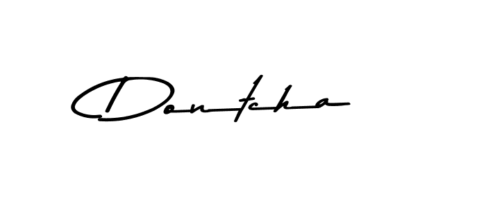 How to make Dontcha name signature. Use Asem Kandis PERSONAL USE style for creating short signs online. This is the latest handwritten sign. Dontcha signature style 9 images and pictures png