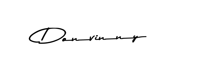 Create a beautiful signature design for name Donvinny. With this signature (Asem Kandis PERSONAL USE) fonts, you can make a handwritten signature for free. Donvinny signature style 9 images and pictures png