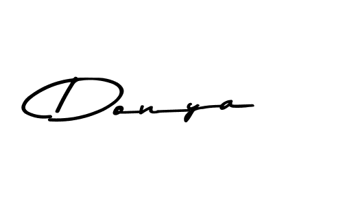 Design your own signature with our free online signature maker. With this signature software, you can create a handwritten (Asem Kandis PERSONAL USE) signature for name Donya. Donya signature style 9 images and pictures png