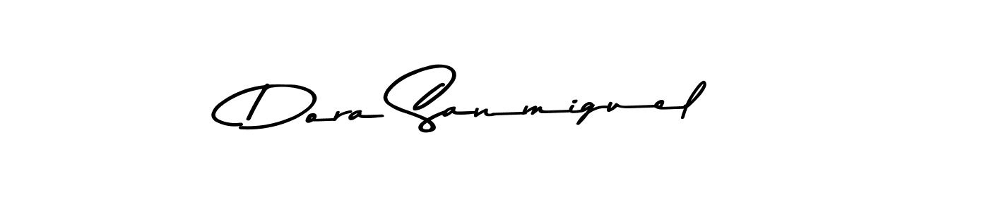 How to make Dora Sanmiguel name signature. Use Asem Kandis PERSONAL USE style for creating short signs online. This is the latest handwritten sign. Dora Sanmiguel signature style 9 images and pictures png