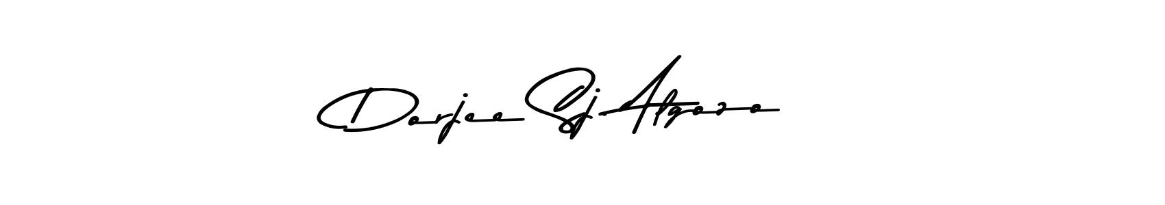 The best way (Asem Kandis PERSONAL USE) to make a short signature is to pick only two or three words in your name. The name Dorjee Sj. Algozo include a total of six letters. For converting this name. Dorjee Sj. Algozo signature style 9 images and pictures png
