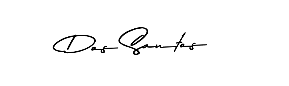 How to make Dos Santos name signature. Use Asem Kandis PERSONAL USE style for creating short signs online. This is the latest handwritten sign. Dos Santos signature style 9 images and pictures png