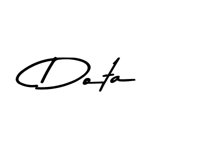 Make a beautiful signature design for name Dota. With this signature (Asem Kandis PERSONAL USE) style, you can create a handwritten signature for free. Dota signature style 9 images and pictures png