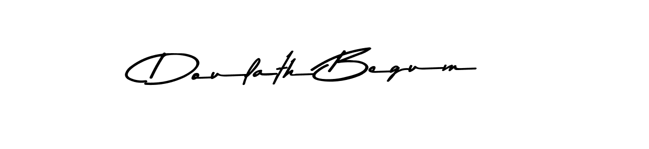 How to make Doulath Begum name signature. Use Asem Kandis PERSONAL USE style for creating short signs online. This is the latest handwritten sign. Doulath Begum signature style 9 images and pictures png