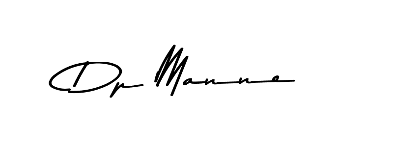 How to make Dp Manne name signature. Use Asem Kandis PERSONAL USE style for creating short signs online. This is the latest handwritten sign. Dp Manne signature style 9 images and pictures png