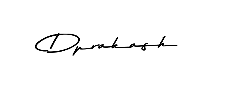 Create a beautiful signature design for name Dprakash. With this signature (Asem Kandis PERSONAL USE) fonts, you can make a handwritten signature for free. Dprakash signature style 9 images and pictures png