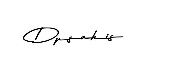 How to make Dpsahis name signature. Use Asem Kandis PERSONAL USE style for creating short signs online. This is the latest handwritten sign. Dpsahis signature style 9 images and pictures png