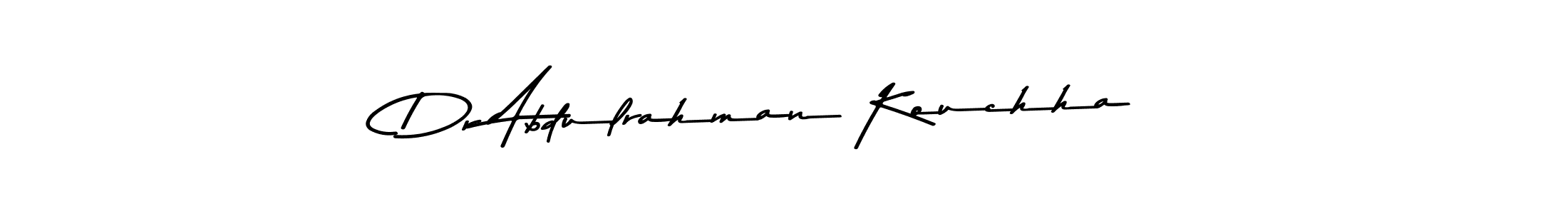 Make a beautiful signature design for name Dr Abdulrahman Kouchha. With this signature (Asem Kandis PERSONAL USE) style, you can create a handwritten signature for free. Dr Abdulrahman Kouchha signature style 9 images and pictures png