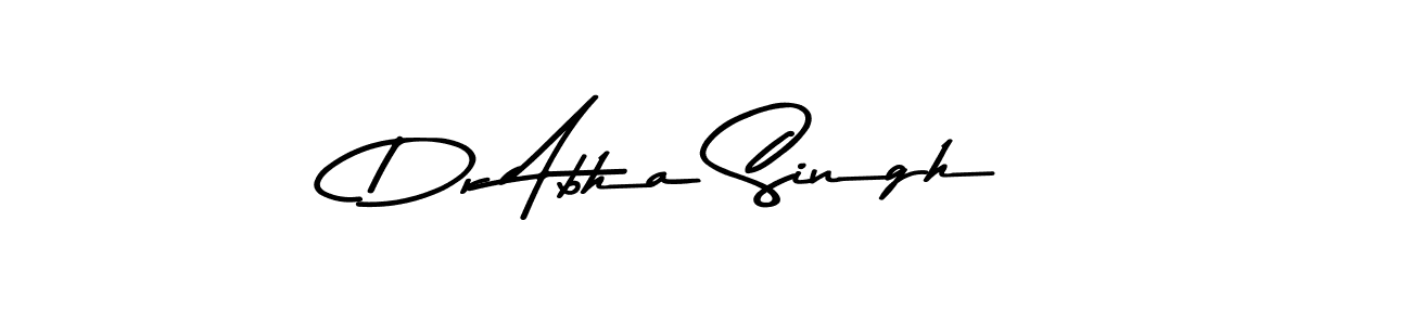 The best way (Asem Kandis PERSONAL USE) to make a short signature is to pick only two or three words in your name. The name Dr Abha Singh include a total of six letters. For converting this name. Dr Abha Singh signature style 9 images and pictures png