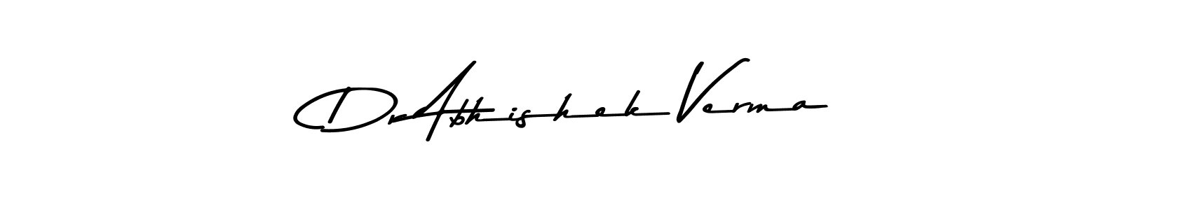 Make a beautiful signature design for name Dr Abhishek Verma. With this signature (Asem Kandis PERSONAL USE) style, you can create a handwritten signature for free. Dr Abhishek Verma signature style 9 images and pictures png