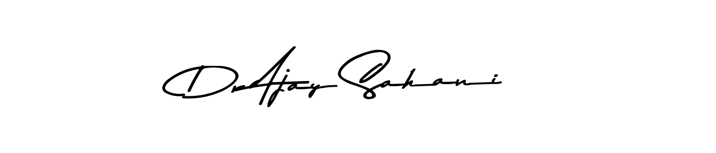 Use a signature maker to create a handwritten signature online. With this signature software, you can design (Asem Kandis PERSONAL USE) your own signature for name Dr Ajay Sahani. Dr Ajay Sahani signature style 9 images and pictures png