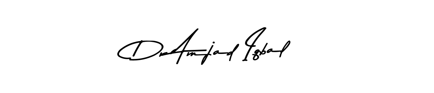Create a beautiful signature design for name Dr Amjad Iqbal. With this signature (Asem Kandis PERSONAL USE) fonts, you can make a handwritten signature for free. Dr Amjad Iqbal signature style 9 images and pictures png