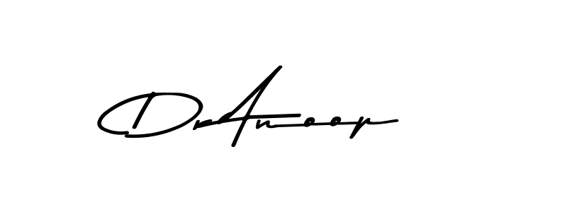 Create a beautiful signature design for name Dr Anoop. With this signature (Asem Kandis PERSONAL USE) fonts, you can make a handwritten signature for free. Dr Anoop signature style 9 images and pictures png