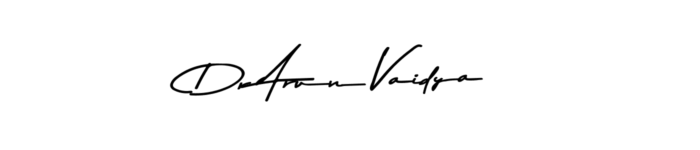 The best way (Asem Kandis PERSONAL USE) to make a short signature is to pick only two or three words in your name. The name Dr Arun Vaidya include a total of six letters. For converting this name. Dr Arun Vaidya signature style 9 images and pictures png