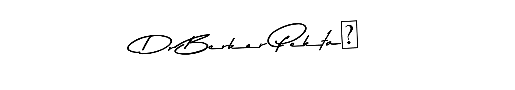 The best way (Asem Kandis PERSONAL USE) to make a short signature is to pick only two or three words in your name. The name Dr Berker Pektaş include a total of six letters. For converting this name. Dr Berker Pektaş signature style 9 images and pictures png