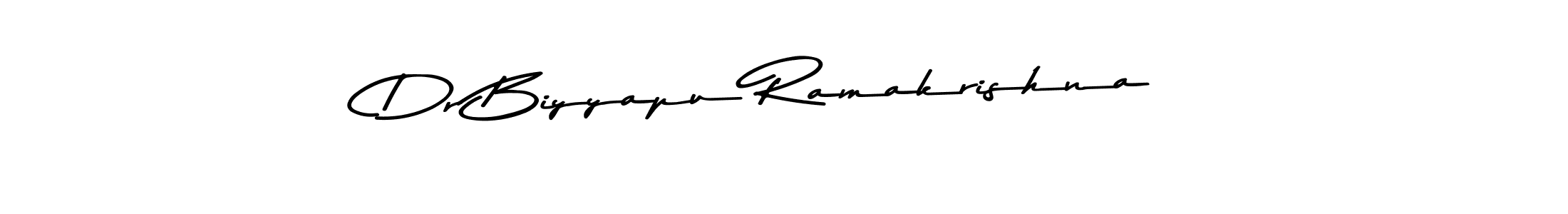 Create a beautiful signature design for name Dr Biyyapu Ramakrishna. With this signature (Asem Kandis PERSONAL USE) fonts, you can make a handwritten signature for free. Dr Biyyapu Ramakrishna signature style 9 images and pictures png