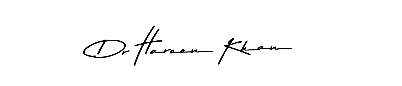 The best way (Asem Kandis PERSONAL USE) to make a short signature is to pick only two or three words in your name. The name Dr Haroon Khan include a total of six letters. For converting this name. Dr Haroon Khan signature style 9 images and pictures png