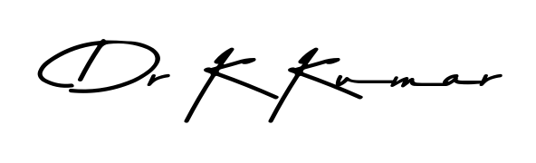 Get an exclusive digital autograph for Dr K Kumar. The Asem Kandis PERSONAL USE typeface captures the charm of real penmanship on paper. Dr K Kumar signature style 9 images and pictures png