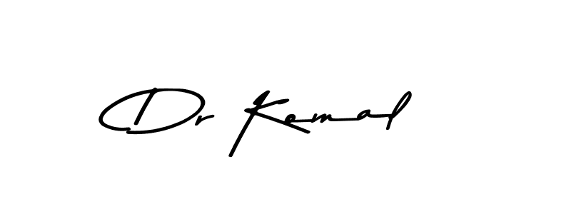 How to make Dr Komal name signature. Use Asem Kandis PERSONAL USE style for creating short signs online. This is the latest handwritten sign. Dr Komal signature style 9 images and pictures png