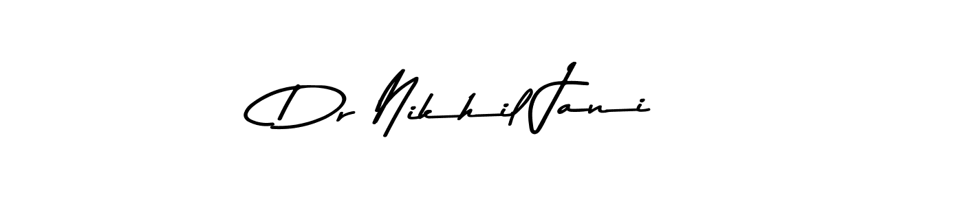 Design your own signature with our free online signature maker. With this signature software, you can create a handwritten (Asem Kandis PERSONAL USE) signature for name Dr Nikhil Jani. Dr Nikhil Jani signature style 9 images and pictures png