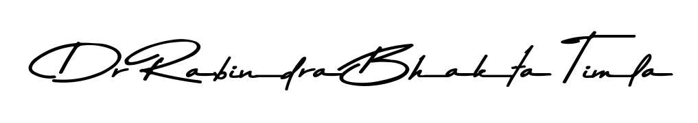 A stylish, flowing autograph style designed for name Dr Rabindra Bhakta Timla using Asem Kandis PERSONAL USE typography. Perfect for digital creative projects. Dr Rabindra Bhakta Timla signature style 9 images and pictures png