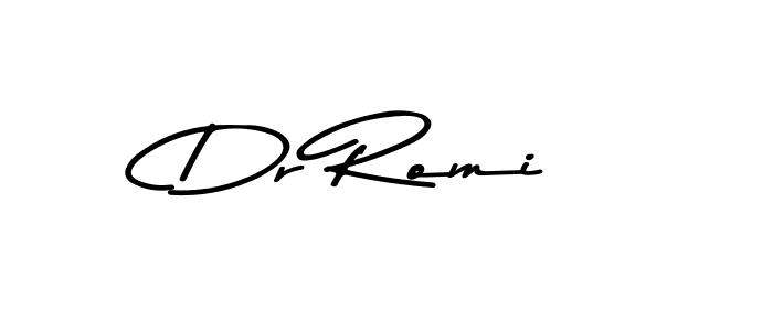 How to make Dr Romi name signature. Use Asem Kandis PERSONAL USE style for creating short signs online. This is the latest handwritten sign. Dr Romi signature style 9 images and pictures png