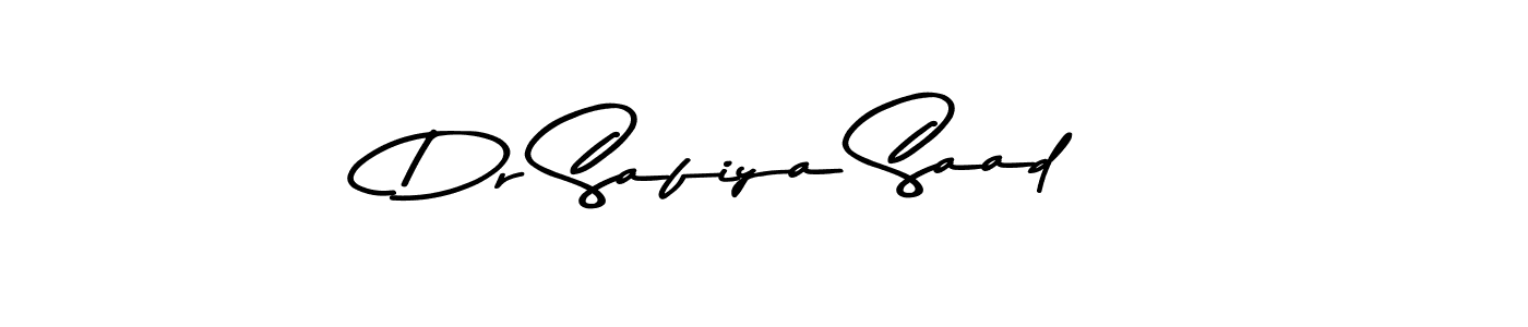 How to make Dr Safiya Saad name signature. Use Asem Kandis PERSONAL USE style for creating short signs online. This is the latest handwritten sign. Dr Safiya Saad signature style 9 images and pictures png