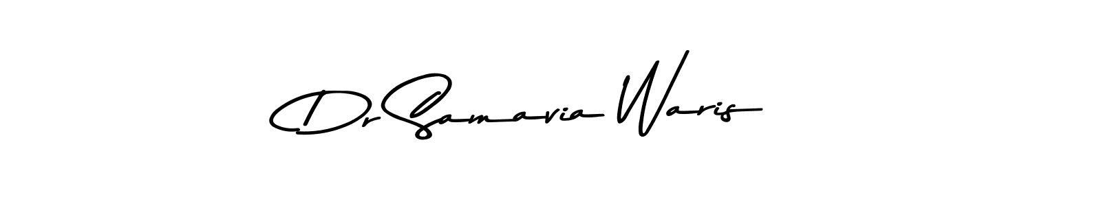 How to make Dr Samavia Waris name signature. Use Asem Kandis PERSONAL USE style for creating short signs online. This is the latest handwritten sign. Dr Samavia Waris signature style 9 images and pictures png