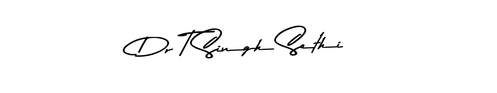 How to make Dr T Singh Sethi name signature. Use Asem Kandis PERSONAL USE style for creating short signs online. This is the latest handwritten sign. Dr T Singh Sethi signature style 9 images and pictures png