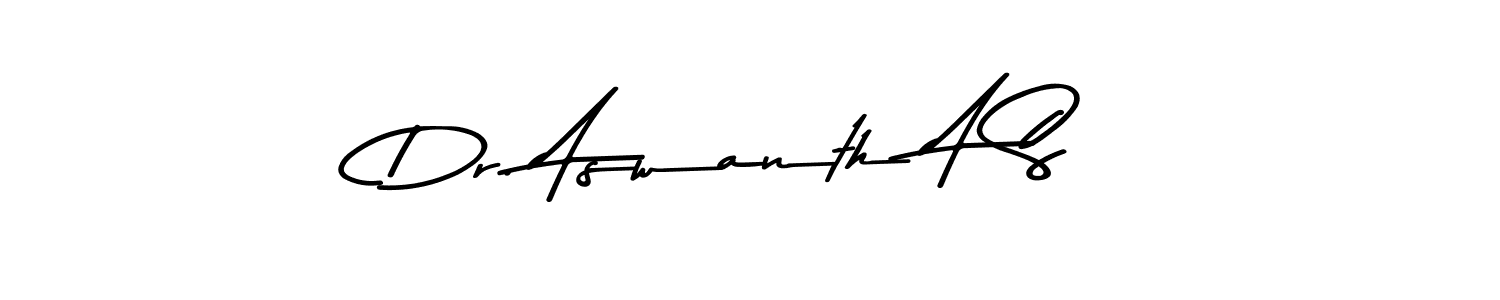 Similarly Asem Kandis PERSONAL USE is the best handwritten signature design. Signature creator online .You can use it as an online autograph creator for name Dr. Aswanth A S. Dr. Aswanth A S signature style 9 images and pictures png
