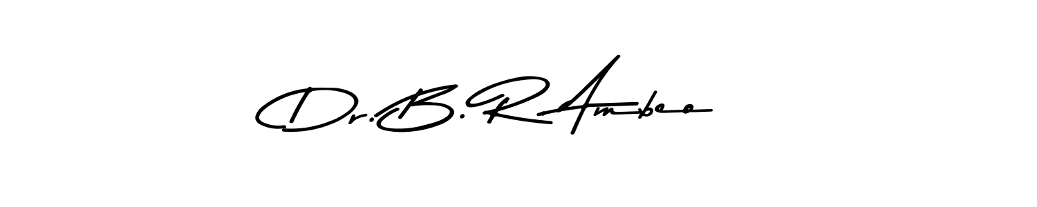 The best way (Asem Kandis PERSONAL USE) to make a short signature is to pick only two or three words in your name. The name Dr. B. R. Ambeo include a total of six letters. For converting this name. Dr. B. R. Ambeo signature style 9 images and pictures png