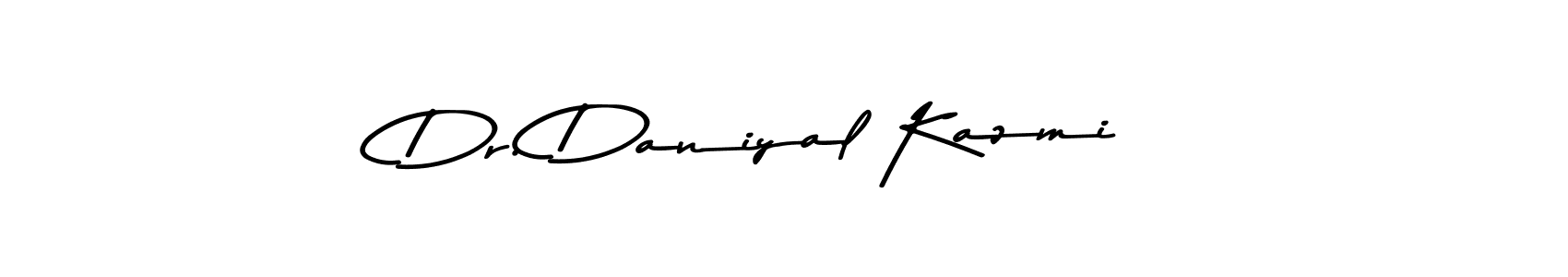 How to make Dr. Daniyal Kazmi name signature. Use Asem Kandis PERSONAL USE style for creating short signs online. This is the latest handwritten sign. Dr. Daniyal Kazmi signature style 9 images and pictures png