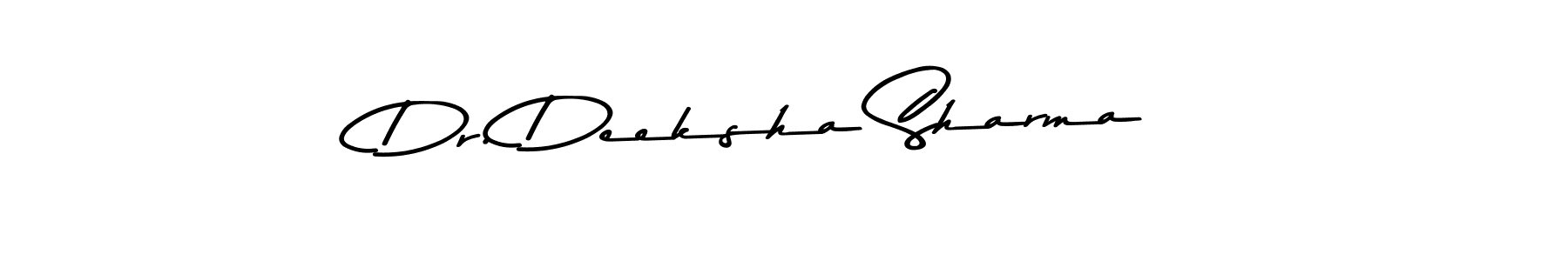 Use a signature maker to create a handwritten signature online. With this signature software, you can design (Asem Kandis PERSONAL USE) your own signature for name Dr. Deeksha Sharma. Dr. Deeksha Sharma signature style 9 images and pictures png