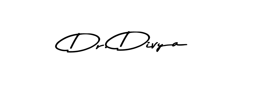 Make a beautiful signature design for name Dr. Divya. With this signature (Asem Kandis PERSONAL USE) style, you can create a handwritten signature for free. Dr. Divya signature style 9 images and pictures png