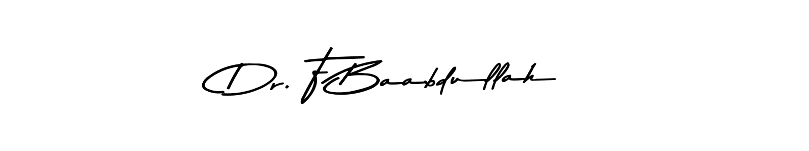 How to make Dr. F Baabdullah signature? Asem Kandis PERSONAL USE is a professional autograph style. Create handwritten signature for Dr. F Baabdullah name. Dr. F Baabdullah signature style 9 images and pictures png