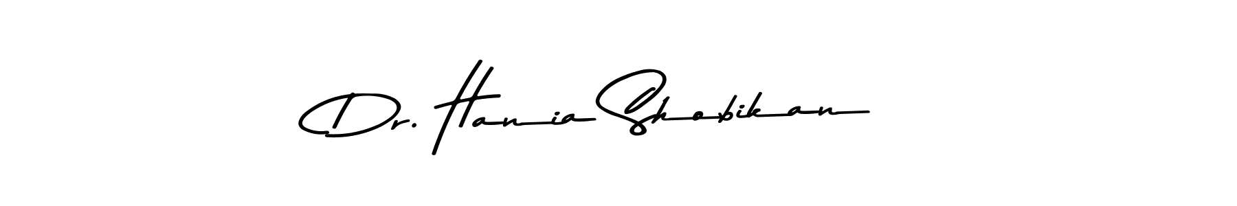 Dr. Hania Shobikan stylish signature style. Best Handwritten Sign (Asem Kandis PERSONAL USE) for my name. Handwritten Signature Collection Ideas for my name Dr. Hania Shobikan. Dr. Hania Shobikan signature style 9 images and pictures png