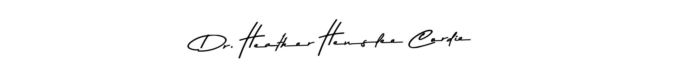 Also You can easily find your signature by using the search form. We will create Dr. Heather Henslee Cordie name handwritten signature images for you free of cost using Asem Kandis PERSONAL USE sign style. Dr. Heather Henslee Cordie signature style 9 images and pictures png