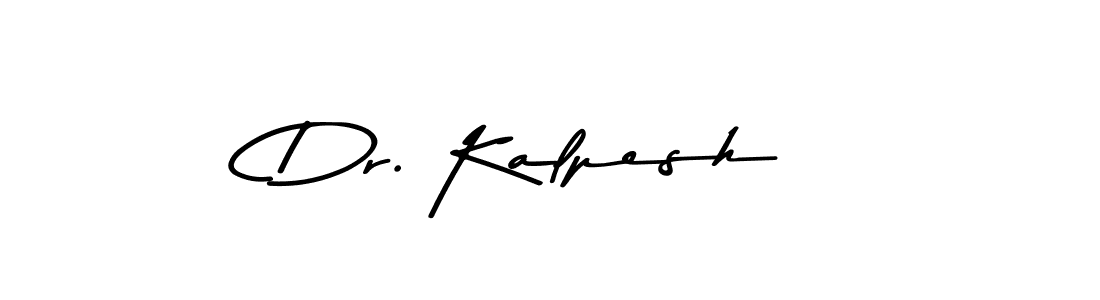 How to make Dr. Kalpesh name signature. Use Asem Kandis PERSONAL USE style for creating short signs online. This is the latest handwritten sign. Dr. Kalpesh signature style 9 images and pictures png