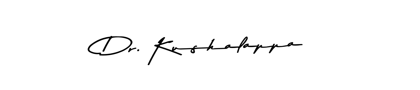 Similarly Asem Kandis PERSONAL USE is the best handwritten signature design. Signature creator online .You can use it as an online autograph creator for name Dr. Kushalappa. Dr. Kushalappa signature style 9 images and pictures png