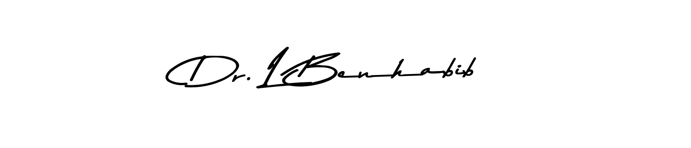 Design your own signature with our free online signature maker. With this signature software, you can create a handwritten (Asem Kandis PERSONAL USE) signature for name Dr. L Benhabib. Dr. L Benhabib signature style 9 images and pictures png