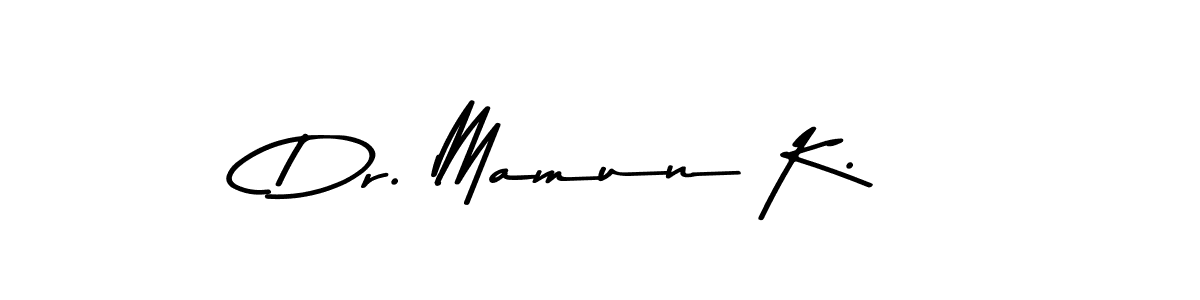 Use a signature maker to create a handwritten signature online. With this signature software, you can design (Asem Kandis PERSONAL USE) your own signature for name Dr. Mamun K.. Dr. Mamun K. signature style 9 images and pictures png
