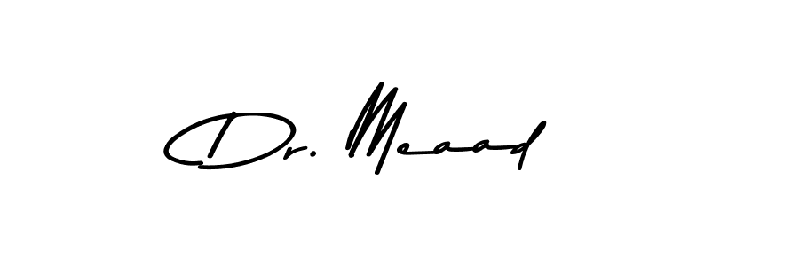 Create a beautiful signature design for name Dr. Meaad. With this signature (Asem Kandis PERSONAL USE) fonts, you can make a handwritten signature for free. Dr. Meaad signature style 9 images and pictures png