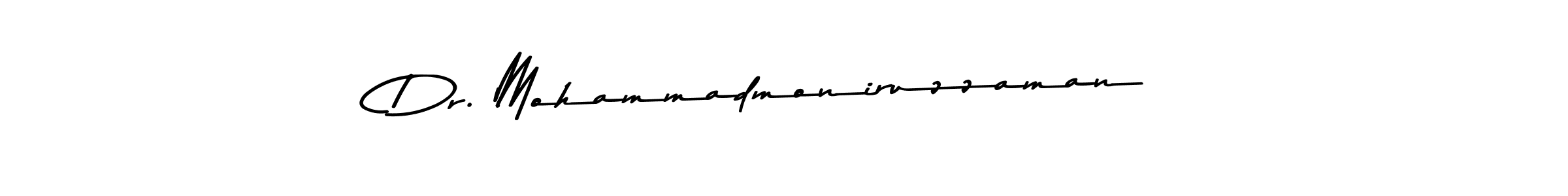 The best way (Asem Kandis PERSONAL USE) to make a short signature is to pick only two or three words in your name. The name Dr. Mohammadmoniruzzaman include a total of six letters. For converting this name. Dr. Mohammadmoniruzzaman signature style 9 images and pictures png