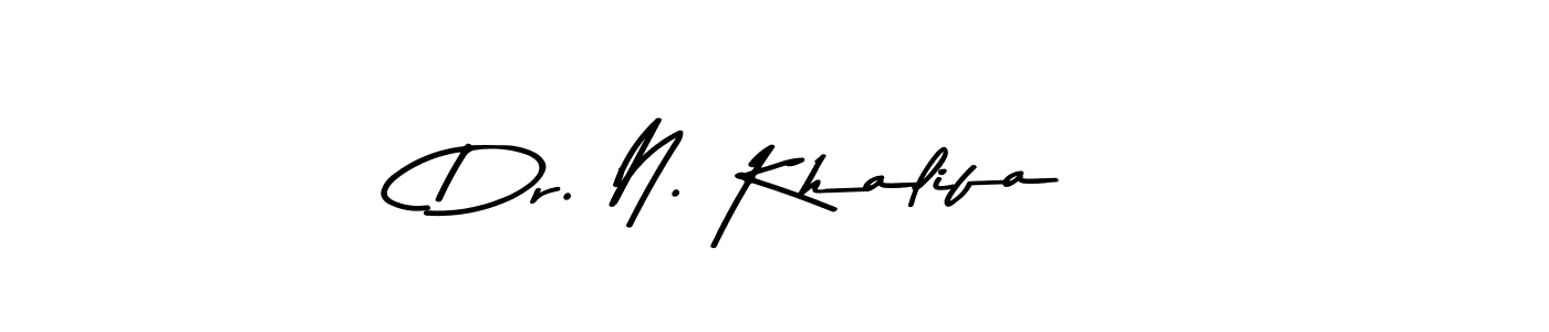Asem Kandis PERSONAL USE is a professional signature style that is perfect for those who want to add a touch of class to their signature. It is also a great choice for those who want to make their signature more unique. Get Dr. N. Khalifa name to fancy signature for free. Dr. N. Khalifa signature style 9 images and pictures png